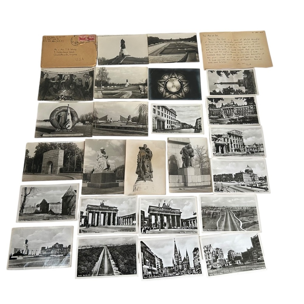 1950 PostCard Lot Germany Architecture Soviet Side Named Lot 826thTank Battalion